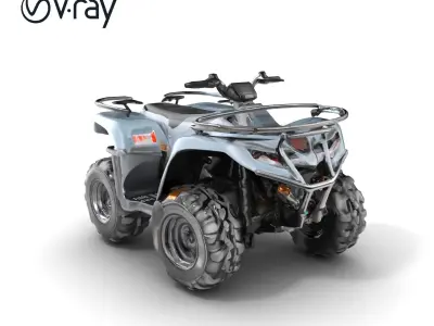 OffRoad Quad Bike with Reinforced Bumpers model pack Low-poly 3D model