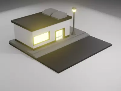 Coffe home Free low-poly 3D model