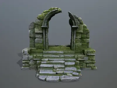 Ruin Gate Low-poly 3D model