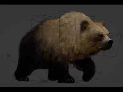 Forest Brown Bear Low-poly 3D model