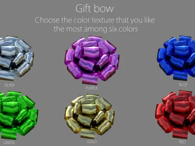 GIFT BOW Low-poly 3D model