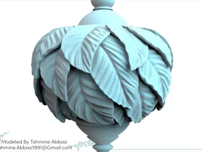 Ornamental carved decorative accessory - Home decor for CNC 3D model