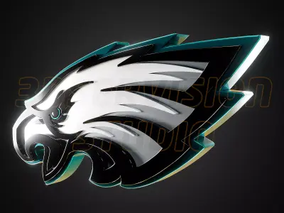 Philadelphia Eagles logo - Cinematic - 3D print 3D model