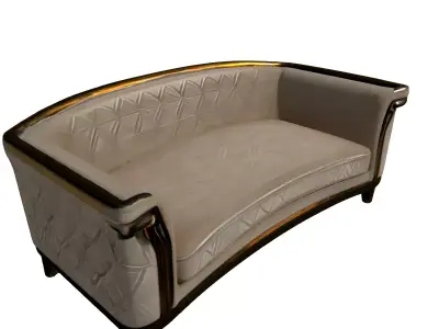 Elegant Classic Gold Sofa Low-poly 3D model