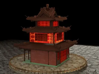 Chinese ancient house 3D model 30
