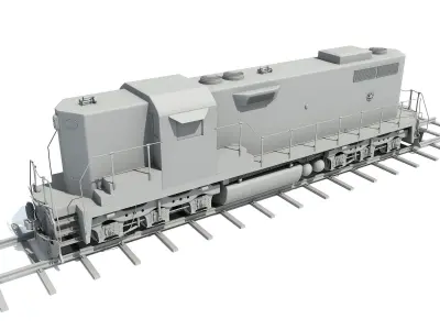 3D Train Models without Textures 3D model
