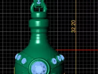 Royal Perfume Bottle Pendant  3D print model