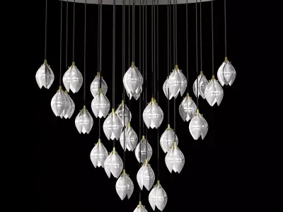 Haberdashery BLOOM SMALL ELLIPSE pendant light 3D model