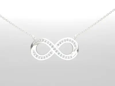 Pendant P11 The luxury female pendant with gem 3D print model