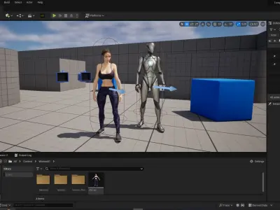 Realistic Female Athlete in Sportswear Unreal Engine Ready Low-poly 3D model