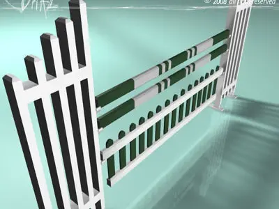 white green jump 3D model