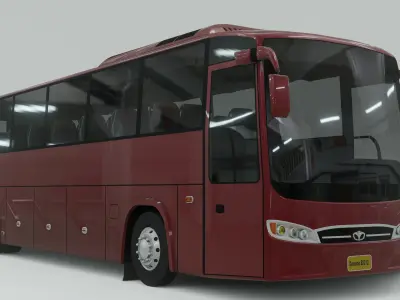 Bus Daewoo BX212 Low-poly 3D model