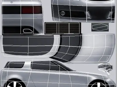 SAAB 9-X Low-poly 3D model