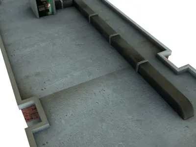 Panelbuilding - Plattenbau DDR - Russia  Gameready for Engines Low-poly 3D model