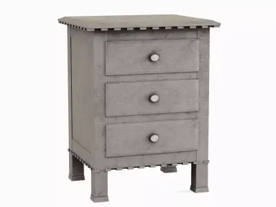 Old Wooden Dresser A 01 Low-poly 3D model