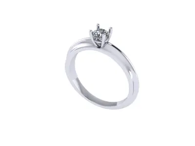 Women diamond engagement ring 3d render 3D print model shop