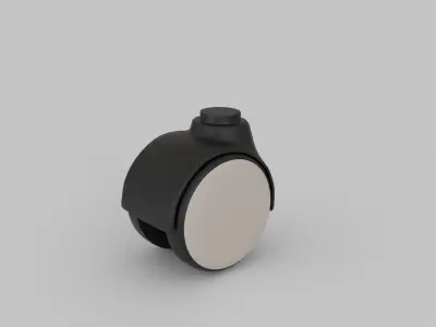 23 swivel wheels Low-poly 3D model