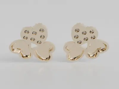 Hearts Clover 3D print model