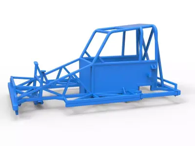 Frame of New Zealand Ministock car Version 2 Scale 1 to 25 3D print model