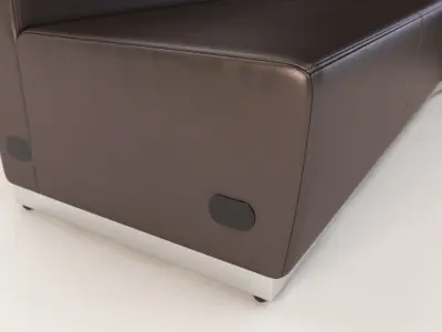 Krysten Round Modular Sectional Concave Sofa with Love-seat 3D model