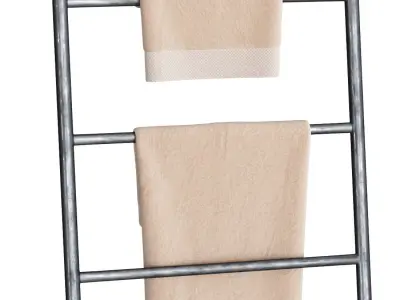 Menu Wire Bin with Towel Stand 3D model