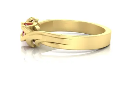 Ring with stone 3D print model buy