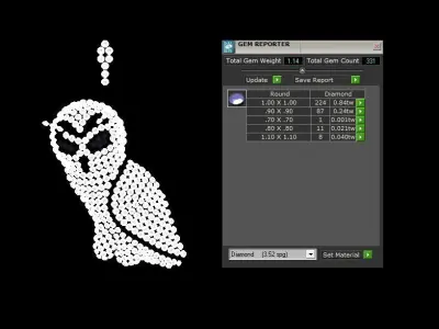 Owl Pendant Gold 3D print model