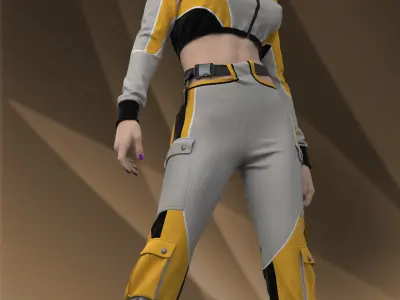 Female sport outfit   Model 2 3D model