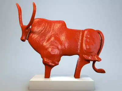 Sculpture African buffalo 3D model