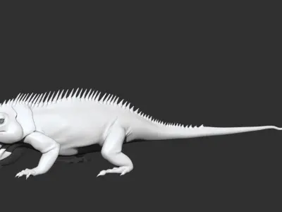 Iguana Base Mesh Sculpt and ZBrush ZTL file 3D model
