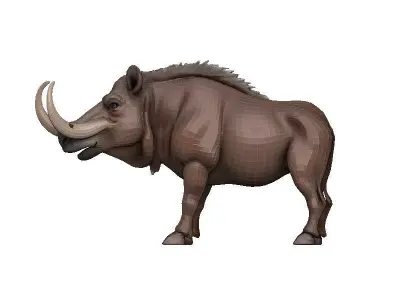 Warthog Low-poly 3D model