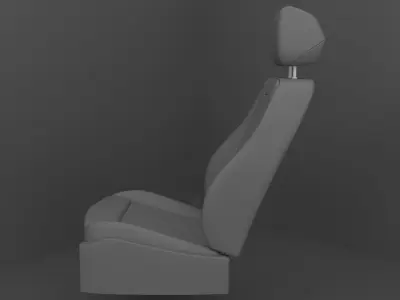 Car Seat 04 Low-poly 3D model