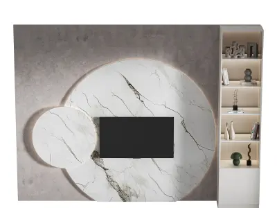 Modern TV Wall 017 3D model