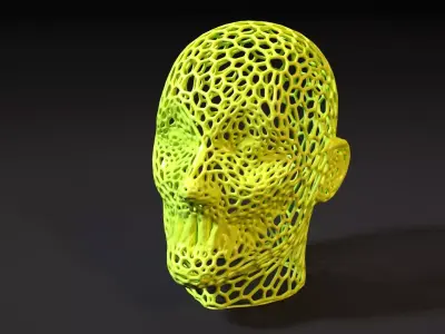 Zombie head 3D print model