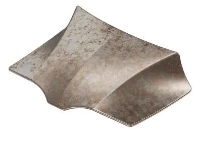 Rusty Steel Car Bonnet 3D model