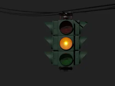 Traffic Light Suspended 3D model