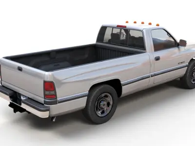 Dodge Ram 1995 1500 Low-poly 3D model