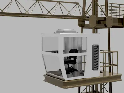 Construction Crane Mid Poly 3D model