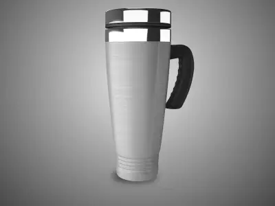 Car stainless steel mug Low-poly 3D model