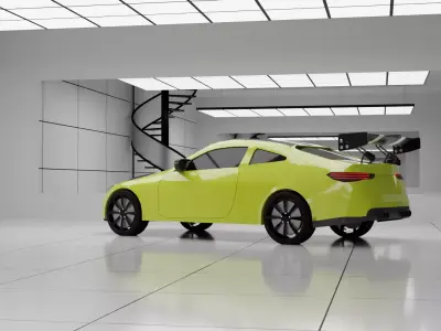 High-Performance Racing Coupe - Mid-Poly Game Ready Sport Sedan Low-poly 3D model