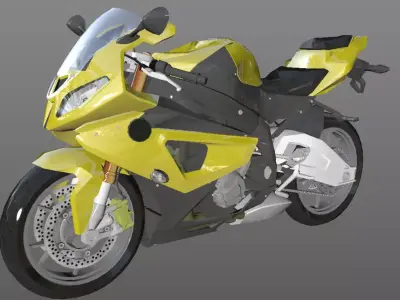 Heavy Bike 3D Model For Sporst Bikes Games Low-poly 3D model