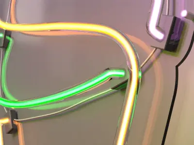 Ice Cream 3 - Neon Sign 3D model