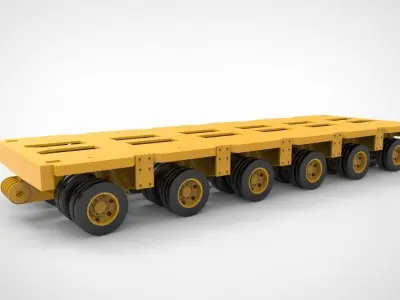 modular trailer 3D model