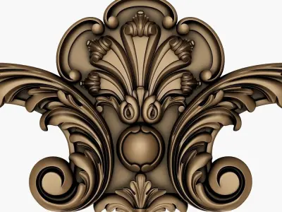 Carved crown decor for cnc 3D model