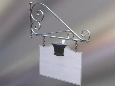 Vintage Alchemy Shop Sign 3D model