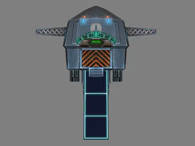 Floating-operating platform 3D model