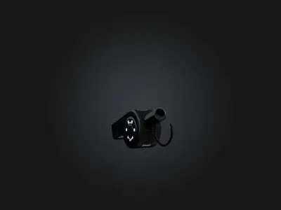 referee whistle Low-poly 3D model