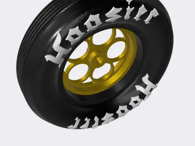 Drag Wheel COMBO Front Weld Magnum 2 15inch Spindle 3D print model