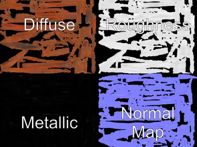 Rustic Cattail Reeds Model Pack Low-poly 3D model