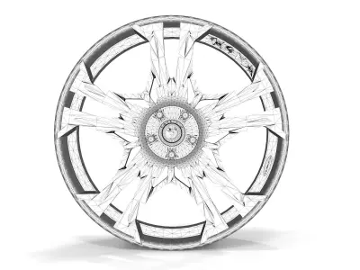 Forgiato C8 wheel rims 3D model